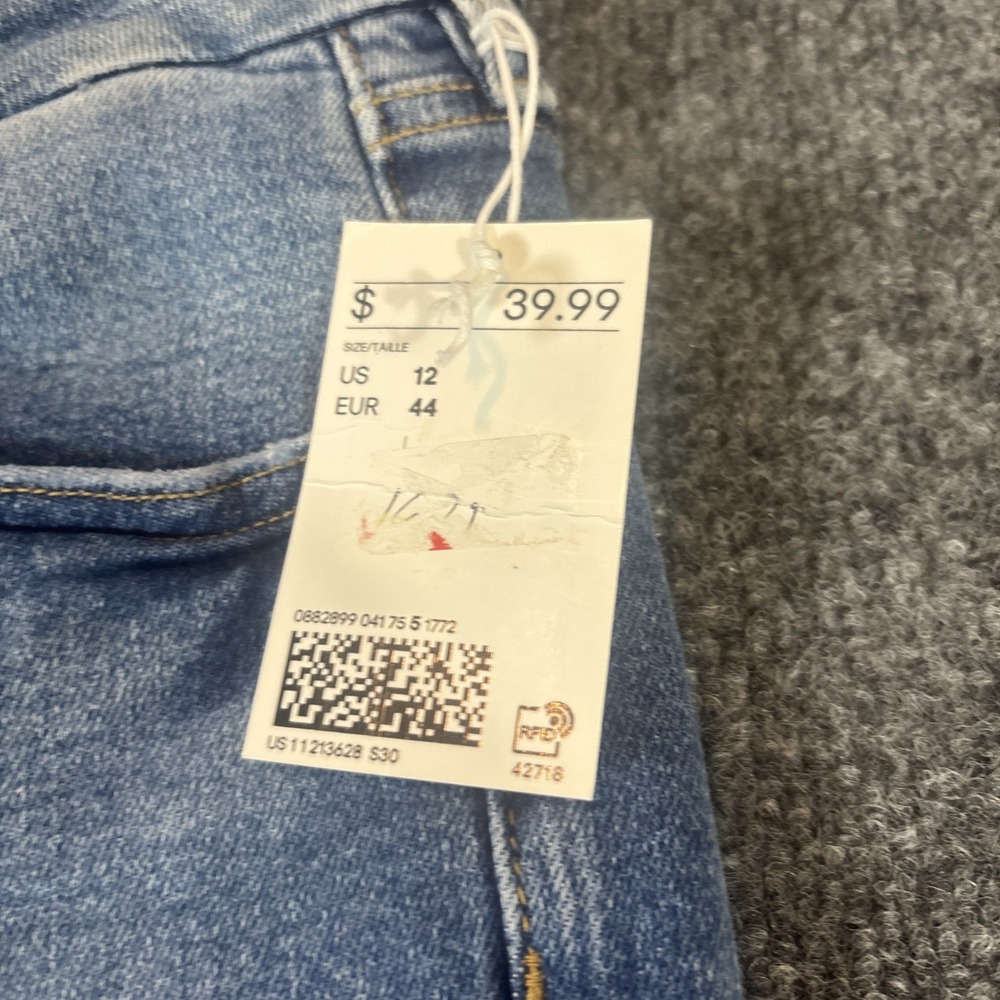 H&M Super Skinny Jeans Size 12 Womens Medium Wash Blue High Waist - Picture 4 of 6